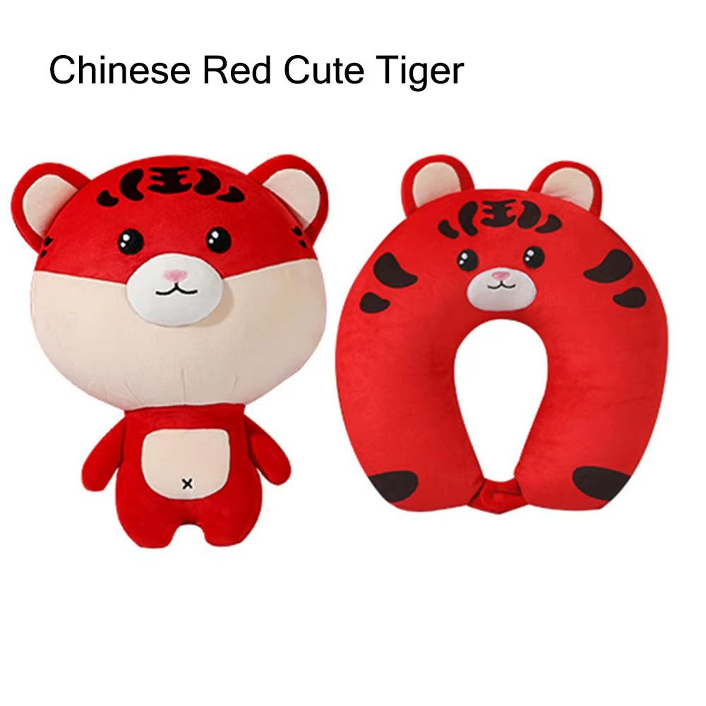 2 In-1 U-Shape Cute Penguin Neck Pillow Travel Neck Pillow Changable Cartoon Neck Pillow for Camping Hiking