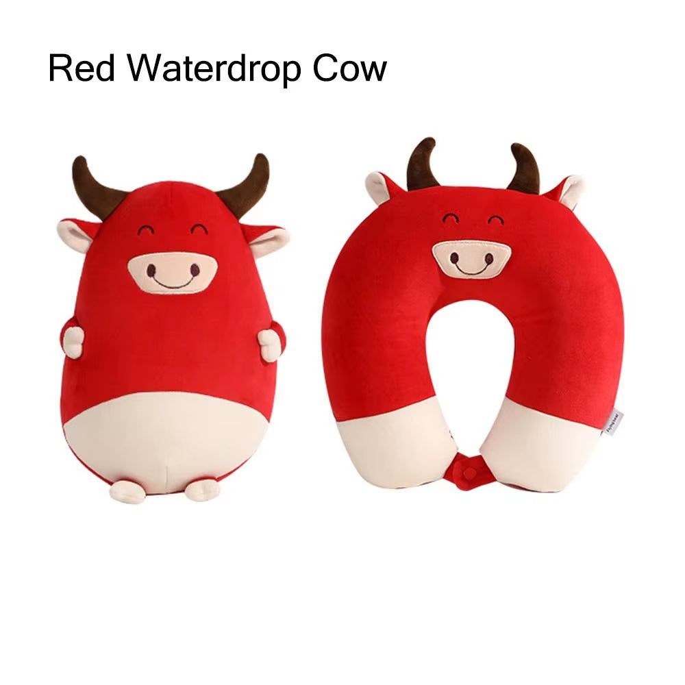 2 In-1 U-Shape Cute Penguin Neck Pillow Travel Neck Pillow Changable Cartoon Neck Pillow for Camping Hiking