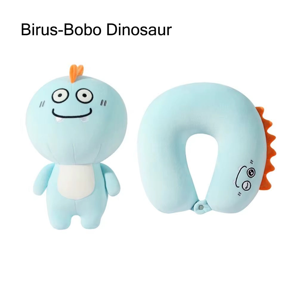 2 In-1 U-Shape Cute Penguin Neck Pillow Travel Neck Pillow Changable Cartoon Neck Pillow for Camping Hiking