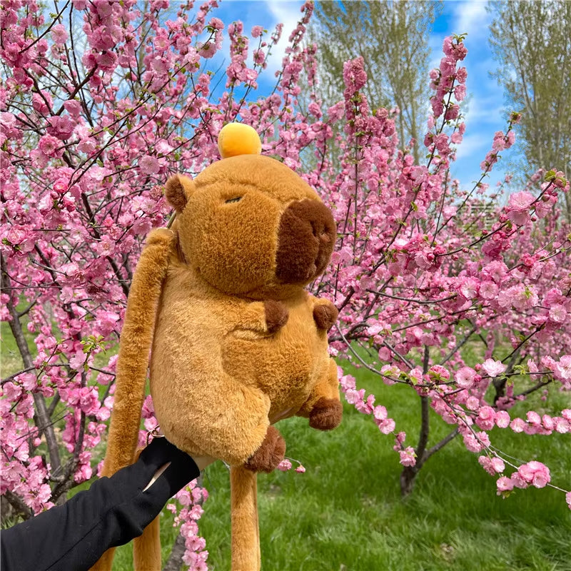 Cute Soft Plush Capybara Backpack Girl Fashionable Crossbody Bag for Women Kawaii Shoulder Bag for Children Gifts for Girlfriend